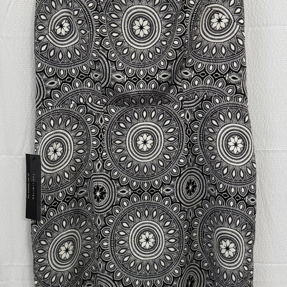 The Limited Black, White and Green Dress